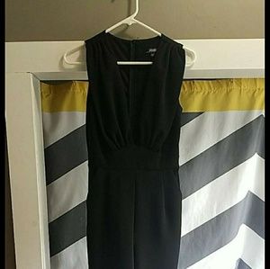 Black Plunge Neck Jumpsuit